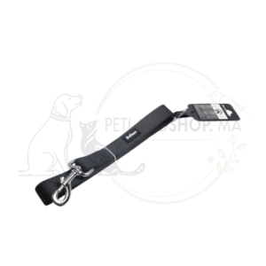 Laisse chien nylon noire 25mm 100cm