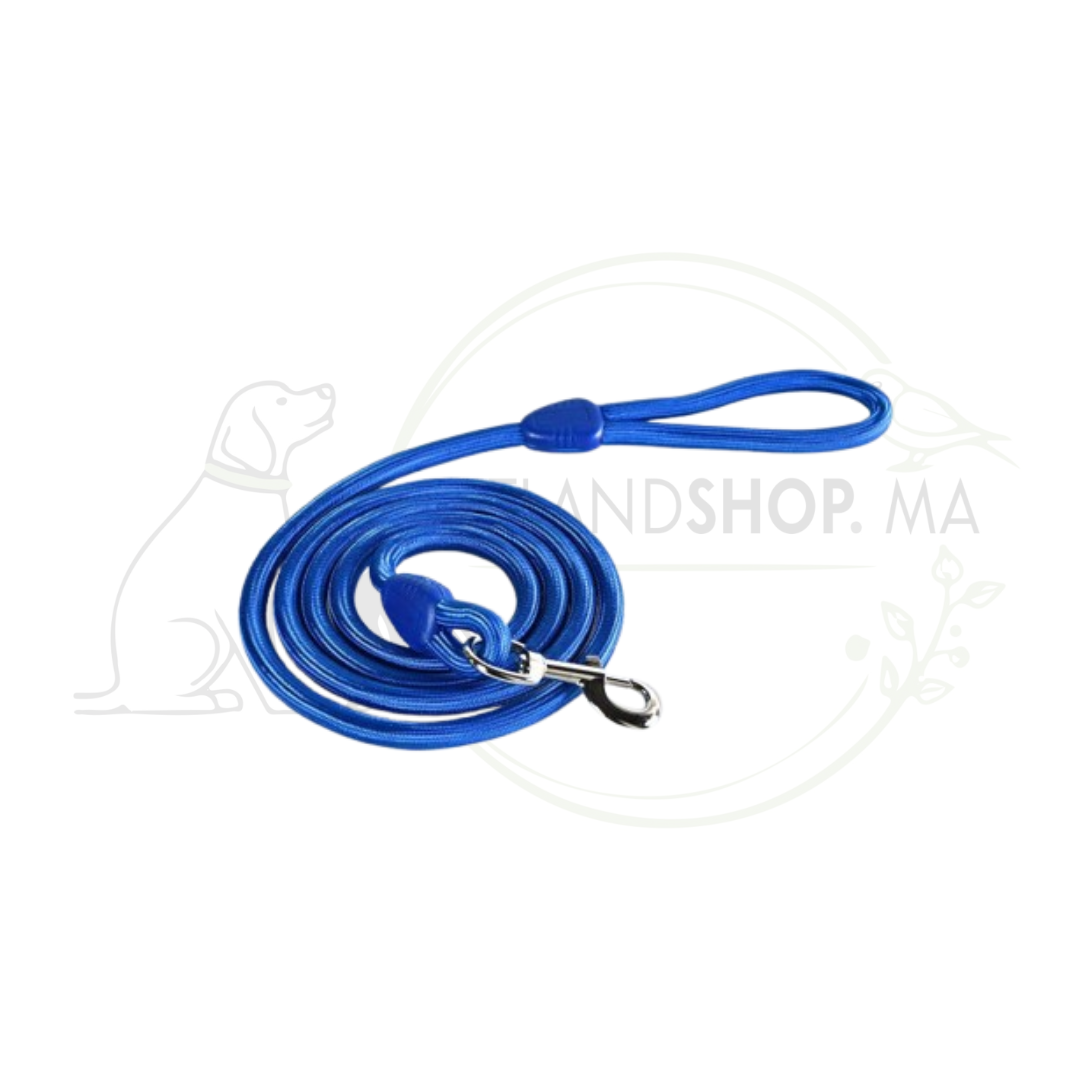Bubimex Longe chien corde nylon bleue 200 cm