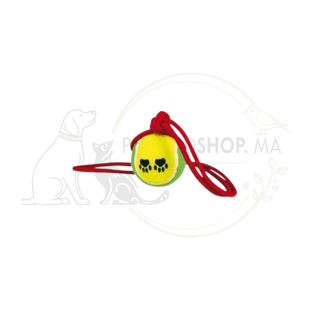 Bubimex Balle de tennis avec corde, Ø6,5cm