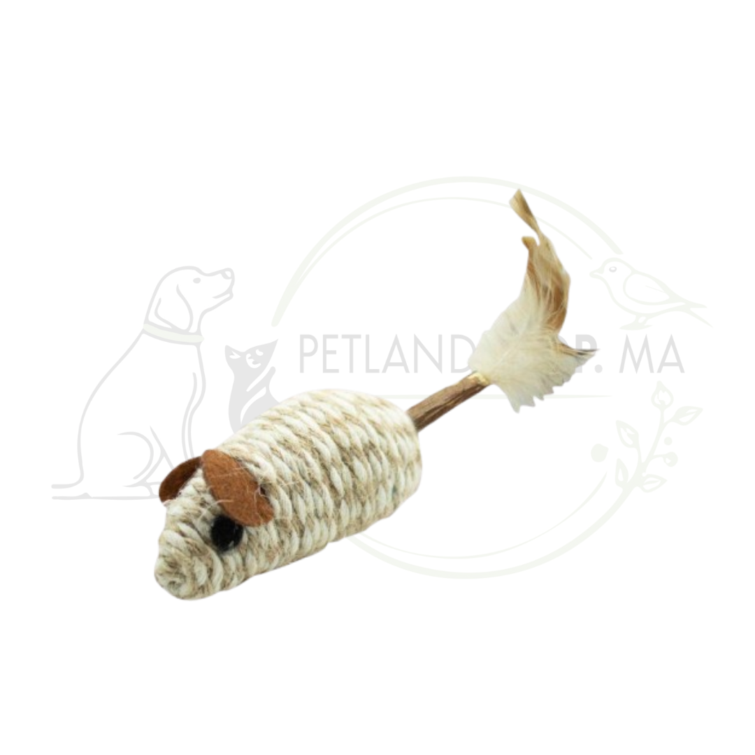 BUBIMEX Souris avec queue coton/bois