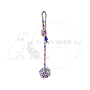 BUBIMEX Jouet corde balle poignée longue