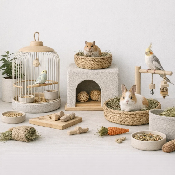 Produits pour oiseaux, poissons et rongeurs
